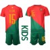 Günstige Portugal Rafael Leao #15 Babykleidung Heim Fussballtrikot Kinder WM 2022 Kurzarm (+ kurze hosen)